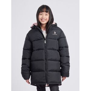 U.S. POLO ASSN. Girl's Longline Puffer Jacket in Black Size: 8-9 Years Black 8-9 Years U.S. POLO ASSN. Girl's Longline Puffer Jacket in Black Size: 8-9 Years Black 8-9 Years
