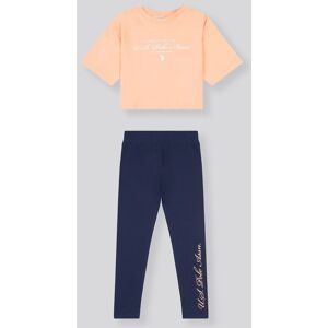 U.S. POLO ASSN. Women's Script Boxy Fit T-Shirt & Legging Set in Peach Size: 14-15 Years Peach 14-15 Years U.S. POLO ASSN. Women's Script Boxy Fit T-Shirt & Legging Set in Peach Size: 14-15 Years Peach 14-15 Years