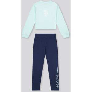 U.S. POLO ASSN. Girl's Graphic Boxy Sweat & Legging Set in Light Blue Size: 7-8 Years Light Blue 7-8 Years U.S. POLO ASSN. Girl's Graphic Boxy Sweat & Legging Set in Light Blue Size: 7-8 Years Light Blue 7-8 Years