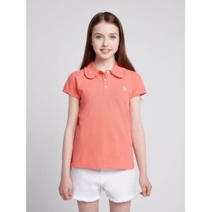 U.S. POLO ASSN. Women's Scallop Collar Polo Shirt in Cerise Size: 14-15 Years Cerise 14-15 Years U.S. POLO ASSN. Women's Scallop Collar Polo Shirt in Cerise Size: 14-15 Years Cerise 14-15 Years