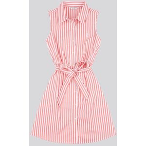 U.S. POLO ASSN. Girl's Striped Sleeveless Shirt Dress in Coral Size: 7-8 Years Coral 7-8 Years U.S. POLO ASSN. Girl's Striped Sleeveless Shirt Dress in Coral Size: 7-8 Years Coral 7-8 Years