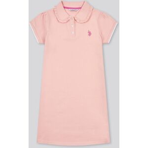 U.S. POLO ASSN. Girl's Frill Collar Polo Dress in Pale Pink Size: 12-13 Years Pale Pink 12-13 Years U.S. POLO ASSN. Girl's Frill Collar Polo Dress in Pale Pink Size: 12-13 Years Pale Pink 12-13 Years