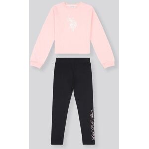 U.S. POLO ASSN. Girl's Graphic Boxy Sweat & Legging Set in Pale Pink Size: 12-13 Years Pale Pink 12-13 Years U.S. POLO ASSN. Girl's Graphic Boxy Sweat & Legging Set in Pale Pink Size: 12-13 Years Pale Pink 12-13 Years