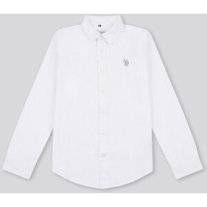 U.S. POLO ASSN. Boy's Linen Blend Shirt in White Size: 9-10 Years White 9-10 Years U.S. POLO ASSN. Boy's Linen Blend Shirt in White Size: 9-10 Years White 9-10 Years