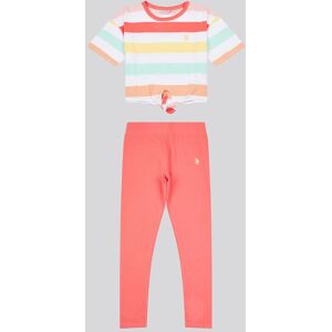 U.S. POLO ASSN. Women's Stripe T-Shirt & Legging Set in Cerise Size: 14-15 Years Cerise 14-15 Years U.S. POLO ASSN. Women's Stripe T-Shirt & Legging Set in Cerise Size: 14-15 Years Cerise 14-15 Years