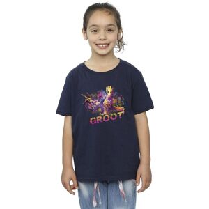 Marvel Girl's Guardians Of The Galaxy Abstract Groot Cotton T-Shirt in Navy Size: 7-8 Years Navy 7-8 Years Marvel Girl's Guardians Of The Galaxy Abstract Groot Cotton T-Shirt in Navy Size: 7-8 Years Navy 7-8 Years