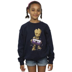 Marvel Girl's Guardians Of The Galaxy Groot Cosmic Tape Sweatshirt in Navy Size: 3-4 Years Navy 3-4 Years Marvel Girl's Guardians Of The Galaxy Groot Cosmic Tape Sweatshirt in Navy Size: 3-4 Years Navy 3-4 Years