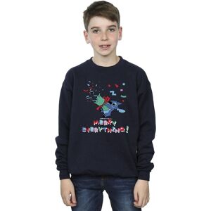 Disney Boy's Lilo & Stitch Merry Everything Sweatshirt in Navy Size: 7-8 Years Navy 7-8 Years Disney Boy's Lilo & Stitch Merry Everything Sweatshirt in Navy Size: 7-8 Years Navy 7-8 Years