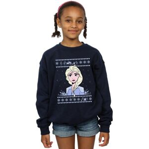 Disney Girl's Frozen 2 Elsa Christmas Sweatshirt in Navy Size: 9 Years Navy 9 Years Disney Girl's Frozen 2 Elsa Christmas Sweatshirt in Navy Size: 9 Years Navy 9 Years