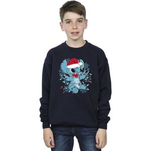 Disney Boy's Lilo & Stitch Christmas Lights Sketch Sweatshirt in Navy Size: 9 Years Navy 9 Years Disney Boy's Lilo & Stitch Christmas Lights Sketch Sweatshirt in Navy Size: 9 Years Navy 9 Years
