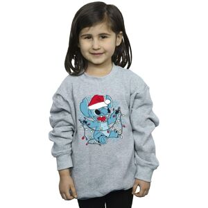 Disney Girl's Lilo & Stitch Christmas Lights Sketch Sweatshirt in Grey Size: 9 Years Grey 9 Years Disney Girl's Lilo & Stitch Christmas Lights Sketch Sweatshirt in Grey Size: 9 Years Grey 9 Years