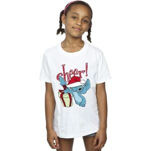 Disney Girl's Lilo & Stitch Cheer Cotton T-Shirt in White Size: 9 Years White 9 Years Disney Girl's Lilo & Stitch Cheer Cotton T-Shirt in White Size: 9 Years White 9 Years