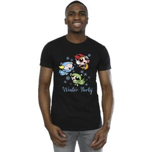 Powerpuff Girls Men's Winter Party T-Shirt in Black Size: Medium Black M Powerpuff Girls Men's Winter Party T-Shirt in Black Size: Medium Black M