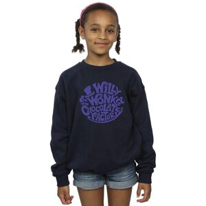 Warner Bros Girl's Typed Logo Sweatshirt in Navy Size: 7-8 Years Navy 7-8 Years Warner Bros Girl's Typed Logo Sweatshirt in Navy Size: 7-8 Years Navy 7-8 Years