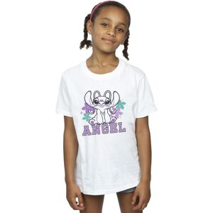 Disney Girl's Lilo & Stitch Angel Cotton T-Shirt in White Size: 7-8 Years White 7-8 Years Disney Girl's Lilo & Stitch Angel Cotton T-Shirt in White Size: 7-8 Years White 7-8 Years