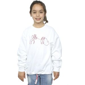 Disney Girl's Lady & The Tramp Spaghetti Outline Sweatshirt in White Size: 7-8 Years White 7-8 Years Disney Girl's Lady & The Tramp Spaghetti Outline Sweatshirt in White Size: 7-8 Years White 7-8 Years