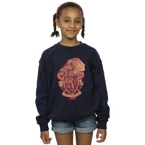 Harry Potter Girl's Gryffindor Sketch Crest Sweatshirt in Navy Size: 9 Years Navy 9 Years Harry Potter Girl's Gryffindor Sketch Crest Sweatshirt in Navy Size: 9 Years Navy 9 Years