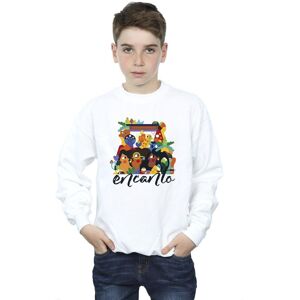 Disney Boy's Encanto Sisters Sweatshirt in White Size: 12-13 Years White 12-13 Years Disney Boy's Encanto Sisters Sweatshirt in White Size: 12-13 Years White 12-13 Years