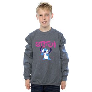 Disney Boy's Lilo & Stitch Graffiti Sweatshirt in Dark Grey Size: 5-6 Years Dark Grey 5-6 Years Disney Boy's Lilo & Stitch Graffiti Sweatshirt in Dark Grey Size: 5-6 Years Dark Grey 5-6 Years