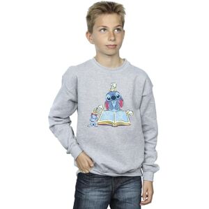 Disney Boy's Lilo & Stitch Reading A Book Sweatshirt in Grey Size: 12-13 Years Grey 12-13 Years Disney Boy's Lilo & Stitch Reading A Book Sweatshirt in Grey Size: 12-13 Years Grey 12-13 Years