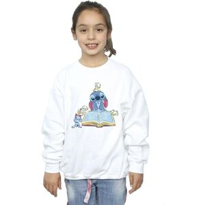 Disney Girl's Lilo & Stitch Reading A Book Sweatshirt in White Size: 3-4 Years White 3-4 Years Disney Girl's Lilo & Stitch Reading A Book Sweatshirt in White Size: 3-4 Years White 3-4 Years