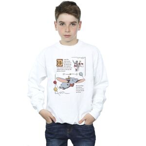 Disney Boy's Dumbo Story Book Page Sweatshirt in White Size: 7-8 Years White 7-8 Years Disney Boy's Dumbo Story Book Page Sweatshirt in White Size: 7-8 Years White 7-8 Years