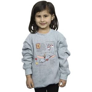 Disney Girl's Dumbo Story Book Page Sweatshirt in Grey Size: 5-6 Years Grey 5-6 Years Disney Girl's Dumbo Story Book Page Sweatshirt in Grey Size: 5-6 Years Grey 5-6 Years
