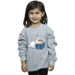 Disney Girl's Frozen Olaf Reading Sweatshirt in Grey Size: 5-6 Years Grey 5-6 Years Disney Girl's Frozen Olaf Reading Sweatshirt in Grey Size: 5-6 Years Grey 5-6 Years