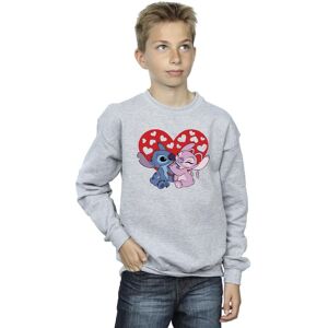Disney Boy's Lilo & Stitch Hearts Sweatshirt in Grey Size: 5-6 Years Grey 5-6 Years Disney Boy's Lilo & Stitch Hearts Sweatshirt in Grey Size: 5-6 Years Grey 5-6 Years