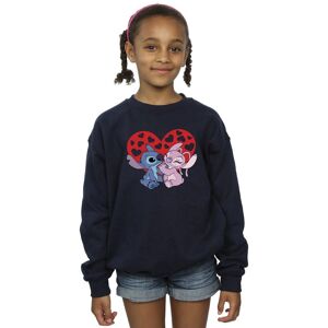 Disney Girl's Lilo & Stitch Hearts Sweatshirt in Navy Size: 9 Years Navy 9 Years Disney Girl's Lilo & Stitch Hearts Sweatshirt in Navy Size: 9 Years Navy 9 Years