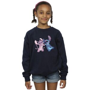 Disney Girl's Lilo & Stitch Kisses Sweatshirt in Navy Size: 5-6 Years Navy 5-6 Years Disney Girl's Lilo & Stitch Kisses Sweatshirt in Navy Size: 5-6 Years Navy 5-6 Years