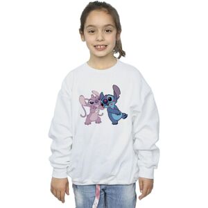 Disney Girl's Lilo & Stitch Kisses Sweatshirt in White Size: 5-6 Years White 5-6 Years Disney Girl's Lilo & Stitch Kisses Sweatshirt in White Size: 5-6 Years White 5-6 Years