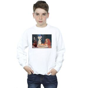 Disney Boy's Lady & The Tramp Spaghetti Photo Sweatshirt in White Size: 3-4 Years White 3-4 Years Disney Boy's Lady & The Tramp Spaghetti Photo Sweatshirt in White Size: 3-4 Years White 3-4 Years