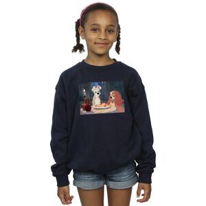Disney Girl's Lady & The Tramp Spaghetti Photo Sweatshirt in Navy Size: 3-4 Years Navy 3-4 Years Disney Girl's Lady & The Tramp Spaghetti Photo Sweatshirt in Navy Size: 3-4 Years Navy 3-4 Years
