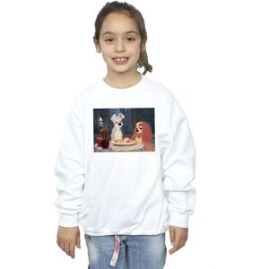 Disney Girl's Lady & The Tramp Spaghetti Photo Sweatshirt in White Size: 12-13 Years White 12-13 Years Disney Girl's Lady & The Tramp Spaghetti Photo Sweatshirt in White Size: 12-13 Years White 12-13 Years