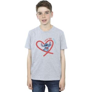 Disney Boy's Lilo & Stitch Love You Mum T-Shirt in Grey Size: 12-13 Years Grey 12-13 Years Disney Boy's Lilo & Stitch Love You Mum T-Shirt in Grey Size: 12-13 Years Grey 12-13 Years