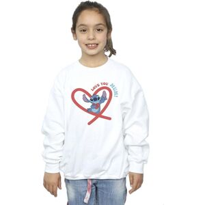 Disney Girl's Lilo & Stitch Love You Mum Sweatshirt in White Size: 7-8 Years White 7-8 Years Disney Girl's Lilo & Stitch Love You Mum Sweatshirt in White Size: 7-8 Years White 7-8 Years