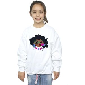 Disney Girl's Encanto Mirabel Kiss Sweatshirt in White Size: 7-8 Years White 7-8 Years Disney Girl's Encanto Mirabel Kiss Sweatshirt in White Size: 7-8 Years White 7-8 Years