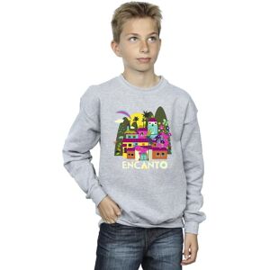 Disney Boy's Encanto Many Houses Sweatshirt in Grey Size: 9 Years Grey 9 Years Disney Boy's Encanto Many Houses Sweatshirt in Grey Size: 9 Years Grey 9 Years