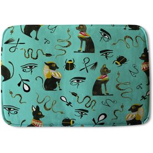 Benjamin Tate Design Hand Painting Abstract Ancient Egypt Horus Eye Signs Soft Bathmat in Green Green Benjamin Tate Design Hand Painting Abstract Ancient Egypt Horus Eye Signs Soft Bathmat in Green Green