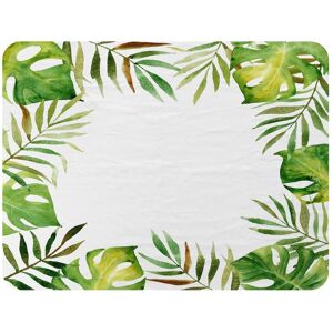 Benjamin Tate Design Border Of Botanical Leaves Blanket in Natural Size: 120 cm x 150 cm Natural 120 cm x 150 cm Benjamin Tate Design Border Of Botanical Leaves Blanket in Natural Size: 120 cm x 150 cm Natural 120 cm x 150 cm