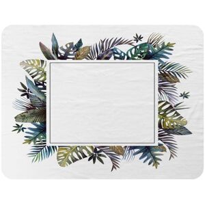 Benjamin Tate Design Square Tropical Border Blanket in Natural Size: 120 cm x 150 cm Natural 120 cm x 150 cm Benjamin Tate Design Square Tropical Border Blanket in Natural Size: 120 cm x 150 cm Natural 120 cm x 150 cm