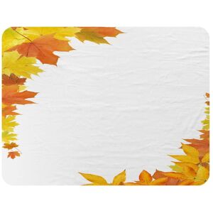 Benjamin Tate Design Yellow Autumn Border Blanket in Natural Size: 120 cm x 150 cm Natural 120 cm x 150 cm Benjamin Tate Design Yellow Autumn Border Blanket in Natural Size: 120 cm x 150 cm Natural 120 cm x 150 cm