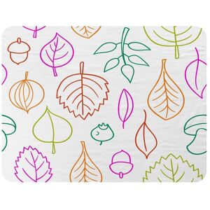 Benjamin Tate Design Multi Colour Leaves Illustration Blanket in Natural Size: 120 cm x 150 cm Natural 120 cm x 150 cm Benjamin Tate Design Multi Colour Leaves Illustration Blanket in Natural Size: 120 cm x 150 cm Natural 120 cm x 150 cm