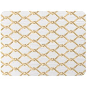 Benjamin Tate Design Gold Chainlink Rope Blanket in Natural Size: 120 cm x 150 cm Natural 120 cm x 150 cm Benjamin Tate Design Gold Chainlink Rope Blanket in Natural Size: 120 cm x 150 cm Natural 120 cm x 150 cm