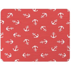 Benjamin Tate Design Anchors On Red Blanket in Natural Size: 120 cm x 150 cm Natural 120 cm x 150 cm Benjamin Tate Design Anchors On Red Blanket in Natural Size: 120 cm x 150 cm Natural 120 cm x 150 cm