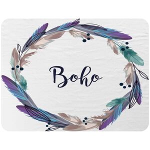 Benjamin Tate Design Boho Style Wreath Feathers Blanket in Natural Size: 120 cm x 150 cm Natural 120 cm x 150 cm Benjamin Tate Design Boho Style Wreath Feathers Blanket in Natural Size: 120 cm x 150 cm Natural 120 cm x 150 cm