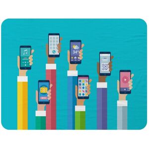 Benjamin Tate Design Hands Holding Smart Phones Blanket in Natural Size: 120 cm x 150 cm Natural 120 cm x 150 cm Benjamin Tate Design Hands Holding Smart Phones Blanket in Natural Size: 120 cm x 150 cm Natural 120 cm x 150 cm