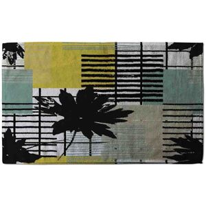 Benjamin Tate Design Geometric Shape & Leaf Print In Yellow & Green Stylish KitchenTowel Green Benjamin Tate Design Geometric Shape & Leaf Print In Yellow & Green Stylish KitchenTowel Green