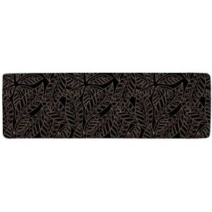 Benjamin Tate Design Lined Flower Print Runner Rug in Natural Size: 67 cm x 230 cm Natural 67 cm x 230 cm Benjamin Tate Design Lined Flower Print Runner Rug in Natural Size: 67 cm x 230 cm Natural 67 cm x 230 cm